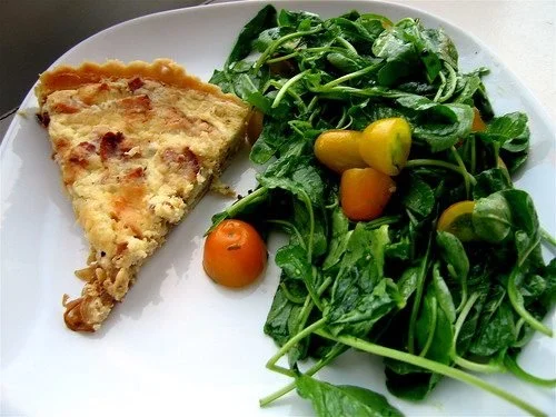 A Say, Say, Savory Onion, Cheese and Bacon Tart