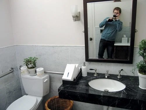 Me in the French Laundry Bathroom