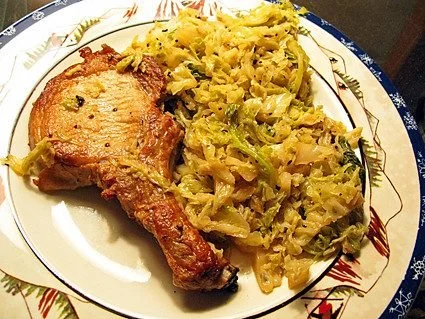 Braised Pork Chops and Cabbage (A Poem)