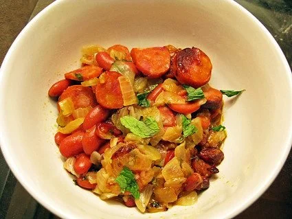 Baked Red Kidney Beans with Chorizo