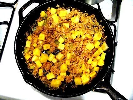 Rice + Pineapple = Dinner + Dessert