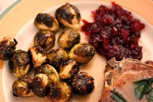 Very Last Minute Thanksgiving Recipes: Butterhorns, Roasted Brussels Sprouts, Port Wine Cranberry Sauce & Food Processor Apple Pie