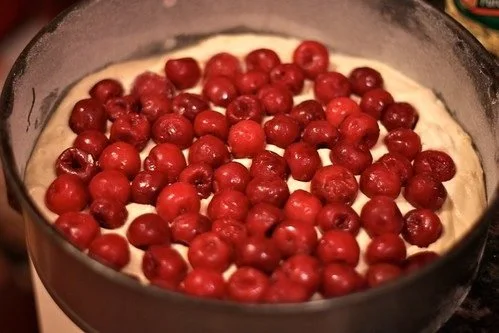 A Sour Cherry Coffee Cake In Winter