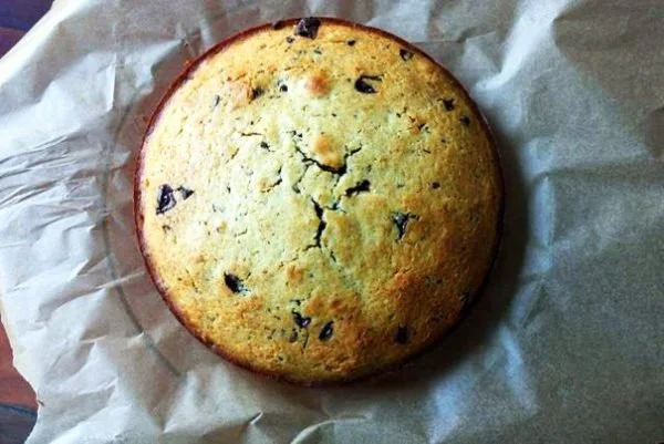 Spelt & Olive Oil Cake with Bittersweet Chocolate