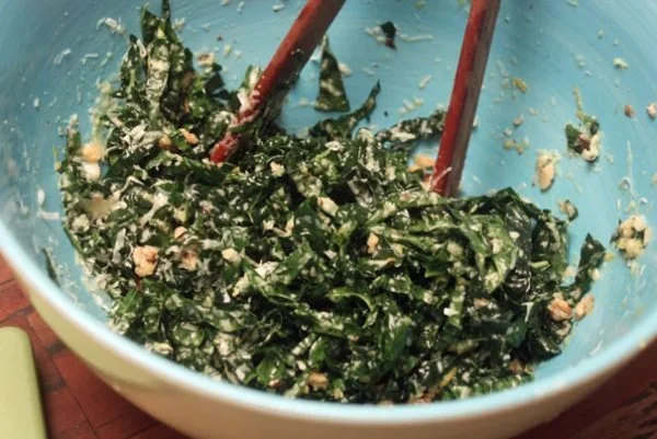 Raw Kale Salad with Walnuts, Pecorino, and Lemon