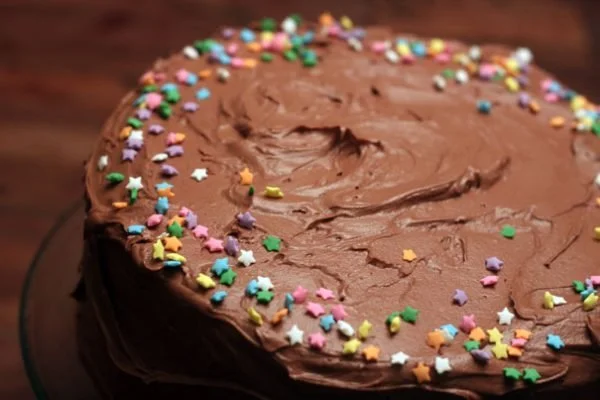 Yellow Cake with Chocolate Frosting