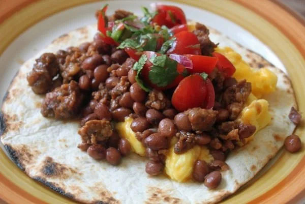 One Bag of Beans, Three Meals (Balsamic Pork Chops, Chorizo Dinner Tacos & Breakfast Tacos)