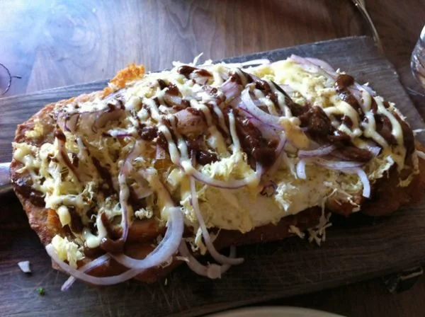 Fried Potato Bread with Fried Chicken at Bar Tartine, Dinner with @ChezPim at State Bird Provisions