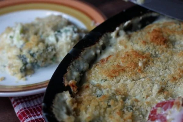 Broccoli Cheddar Casserole with Homemade Cream of Mushroom Soup
