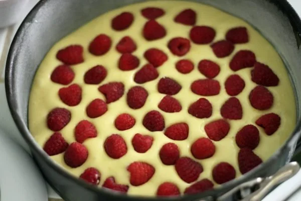 Ligurian Lemon Cake with Raspberries