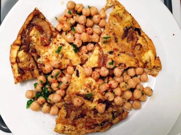 Emergency Frittata with Spanish Chickpea Salad