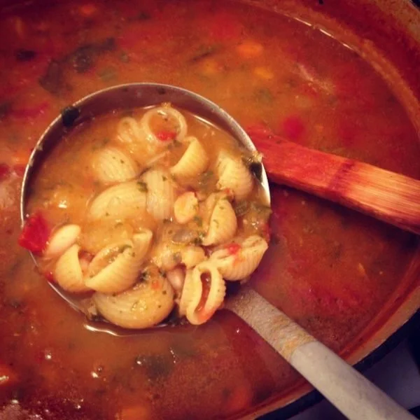 Soup of Cannellini Beans with Pasta and Rosemary
