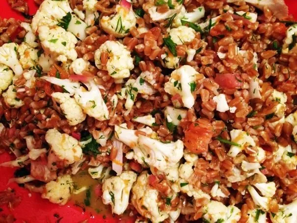 Fun Times with Farro: Cauliflower and Cara Cara Oranges, Smoked Trout and Parmesan