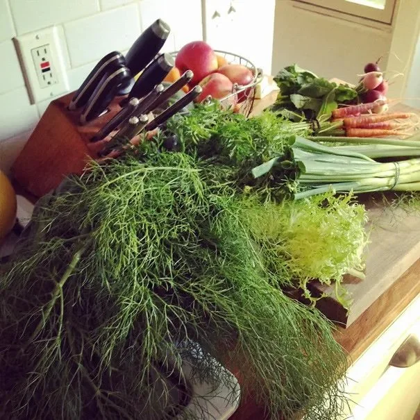 Carrot Top, Fennel Frond Pesto