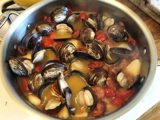 Sausage with Corn, Sausage with Clams