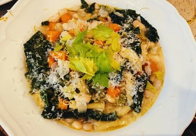 White Bean Soup with Parmesan and Kale