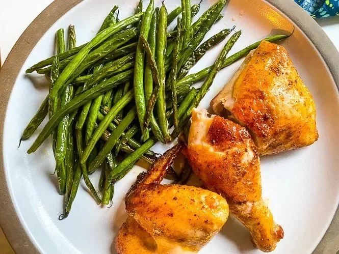 Harissa Honey Chicken with Blistered String Beans