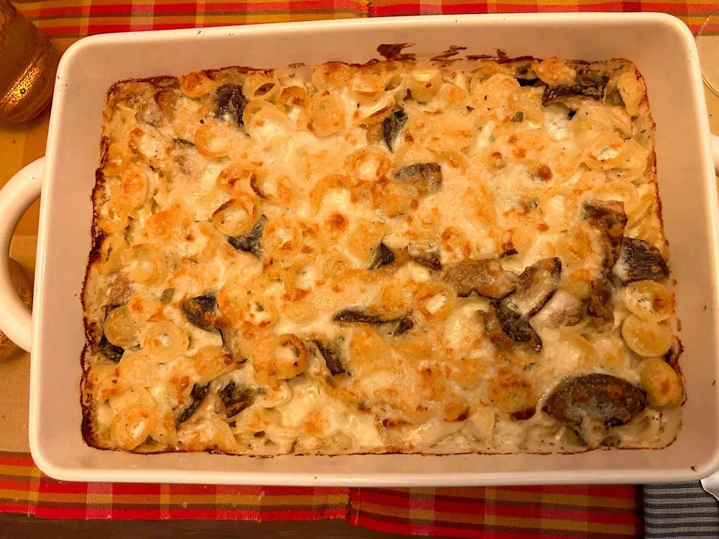 Baked Pasta with Fontina and Roasted Mushrooms