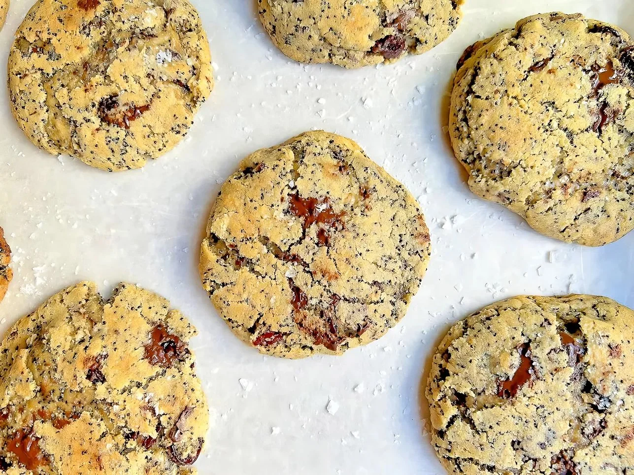 Chocolate Cherry Poppyseed Cookies