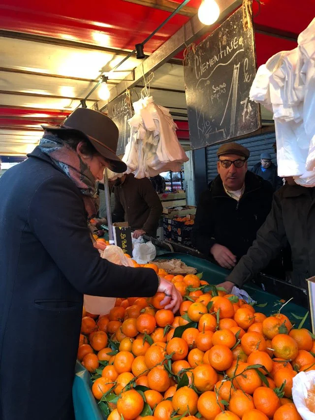 (Cris did most of the shopping since he speaks the language perfectly. I took French lessons before I left, but I only spoke un peu.)