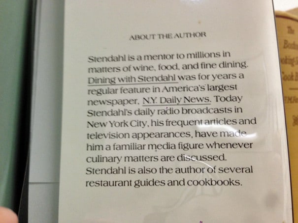 Who Was Stendahl the Food Writer?