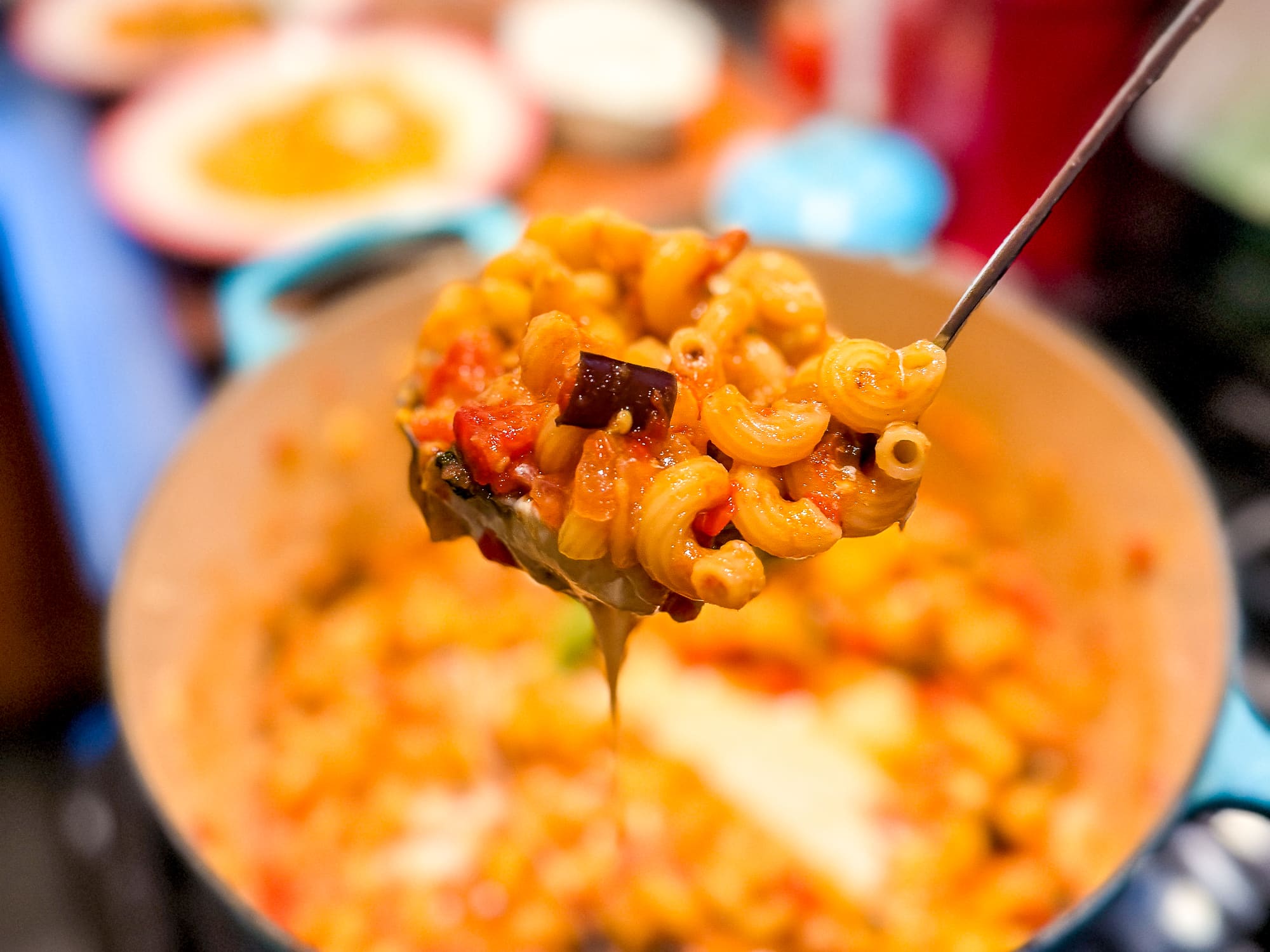 Easy Eggplant and Tomato Pasta with Mozzarella