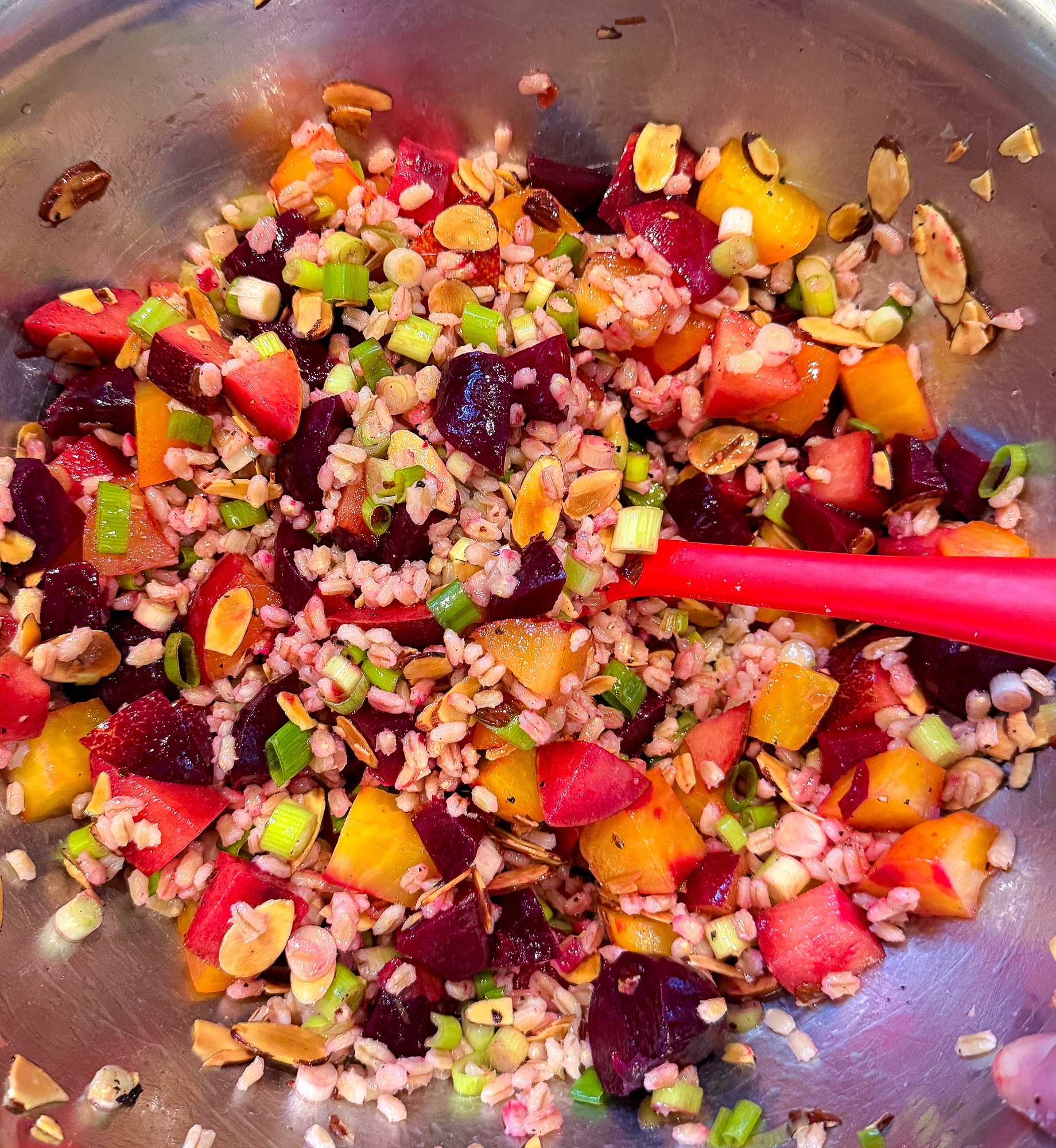 Barley Salad with Beets and Plums